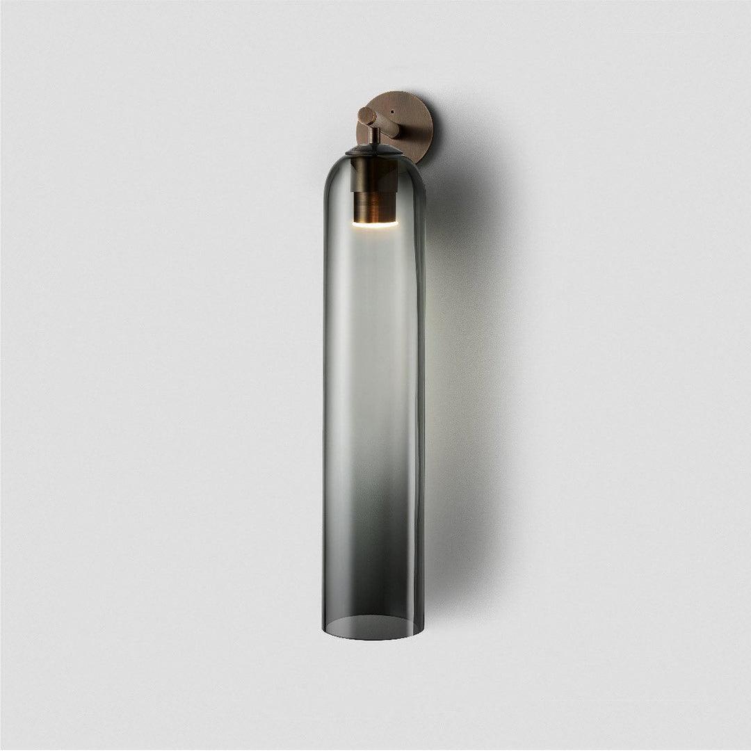 Art Glass Sconce 18.9 in Cylindrical Wall Light Frosted White for Bedroom Hallway Living Room Ambience Decorative Lighting Fixture | Thomler
