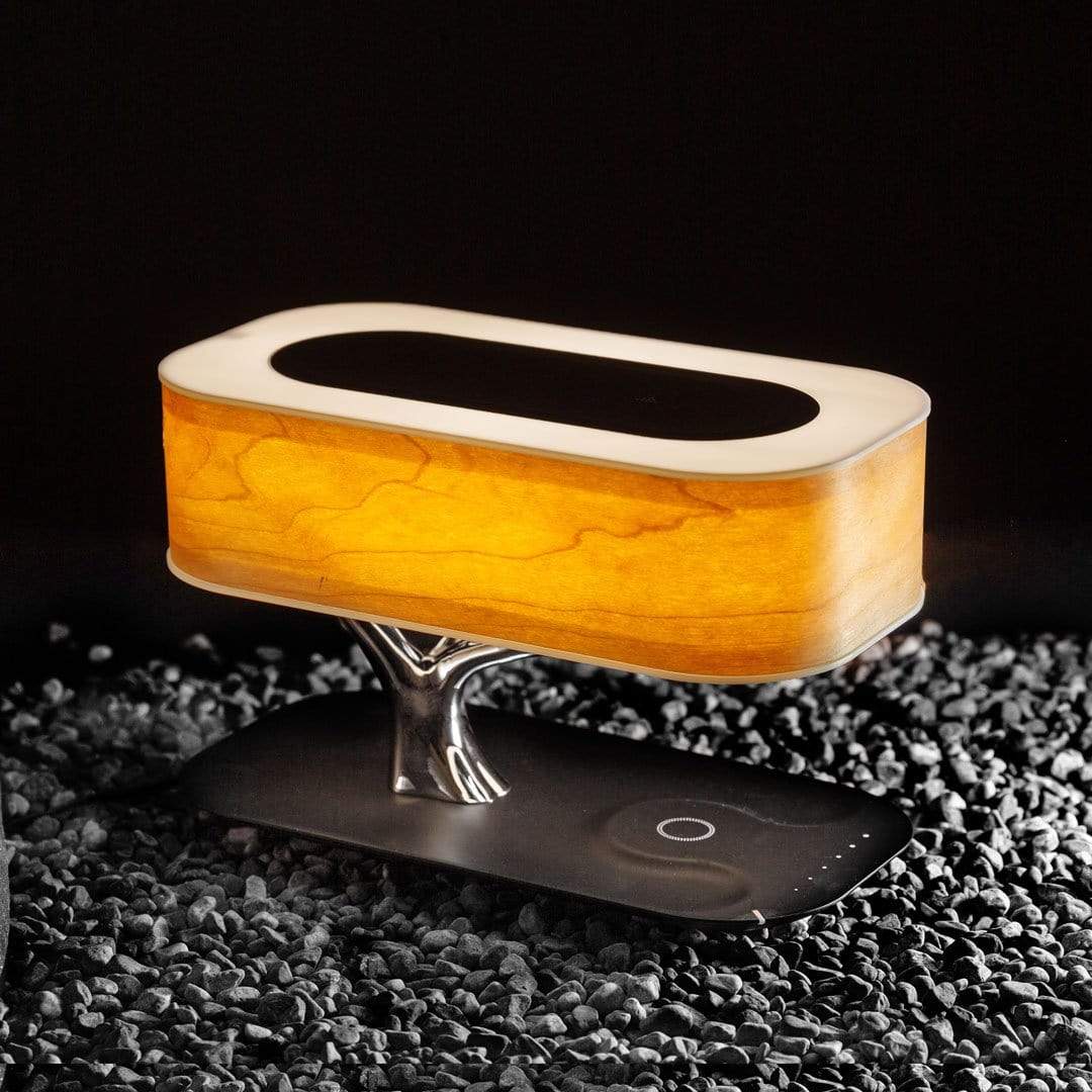 Wireless Charging Table Lamp with Bluetooth Speaker for Bedroom Nightstand Office Desk Living Room Modern LED Accent Light | Thomler