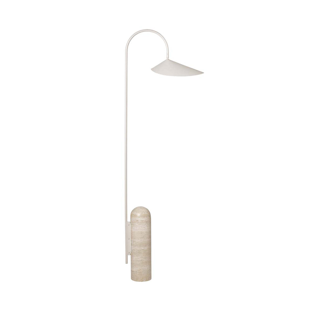 Floor Lamp Metal 53.5 in Black Marble Base Indoor LED Reading Light Living Room Bedroom Accent | Thomler