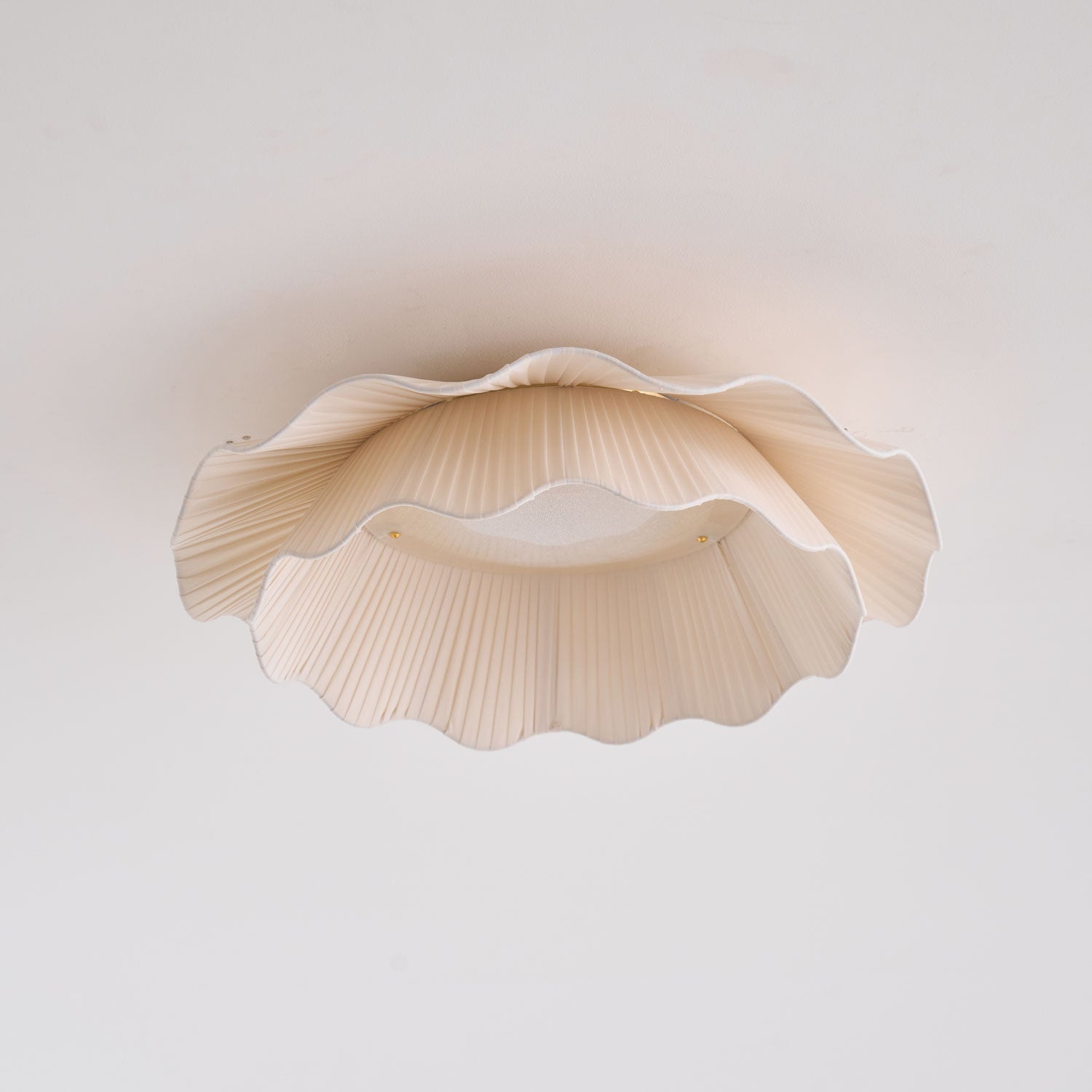 Ceiling Light Fabric Shade Integrated LED 50.0 cm Beige Bedroom Hallway Dimmable Flush Mount Indoor Lighting | Thomler