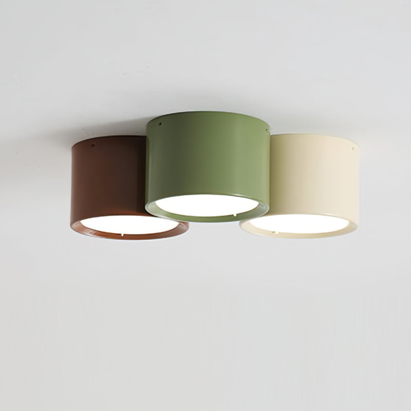 Minimalist Flush Mount LED Ceiling Light with Colorful Acrylic Shade for Bedroom, Hallway & Kids' Room | Thomler