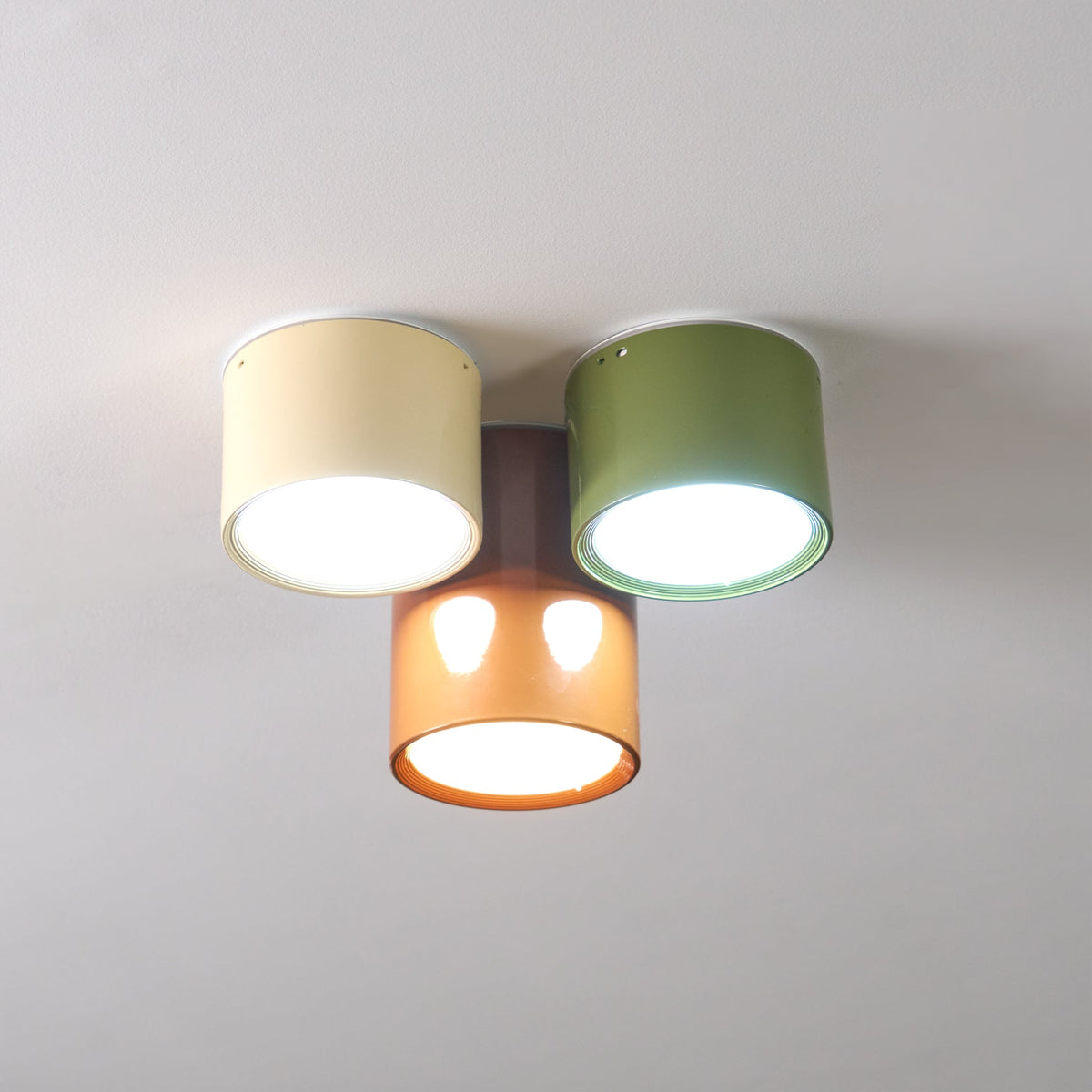 Minimalist Flush Mount LED Ceiling Light with Colorful Acrylic Shade for Bedroom, Hallway & Kids' Room | Thomler