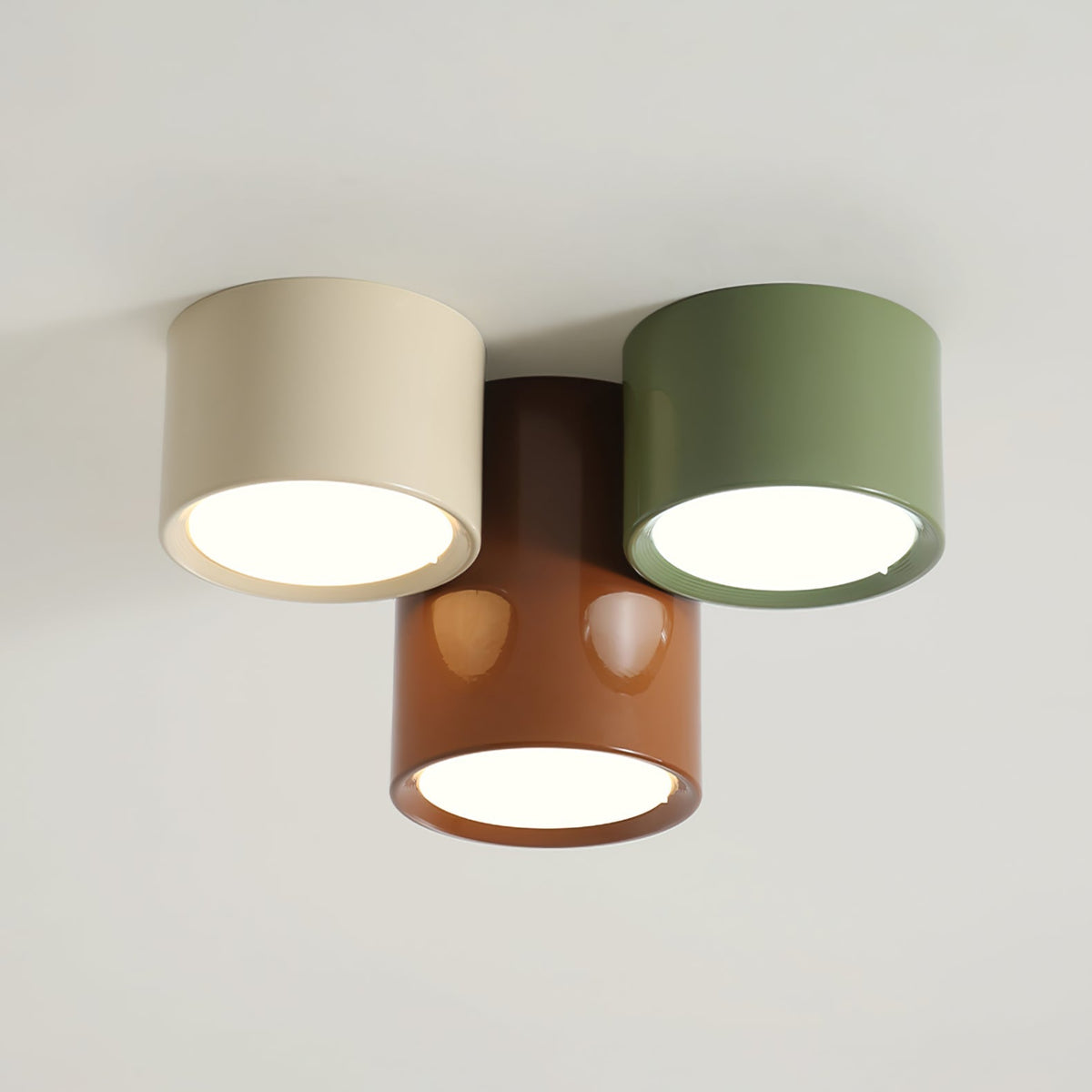 Minimalist Flush Mount LED Ceiling Light with Colorful Acrylic Shade for Bedroom, Hallway & Kids' Room | Thomler