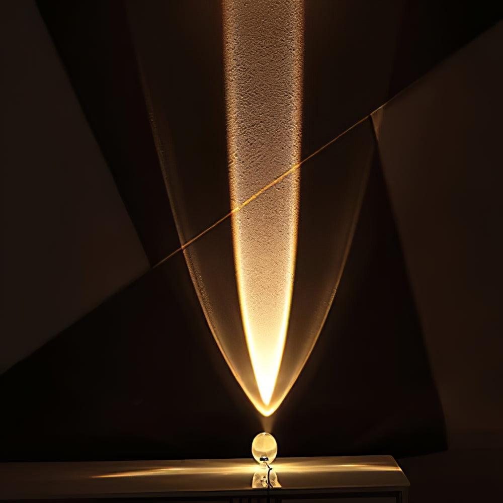 Atman Glass Oval Table Lamp 6.3 in x 3.1 in Chrome Indoor Accent Lighting Warm Neutral Cool | Thomler