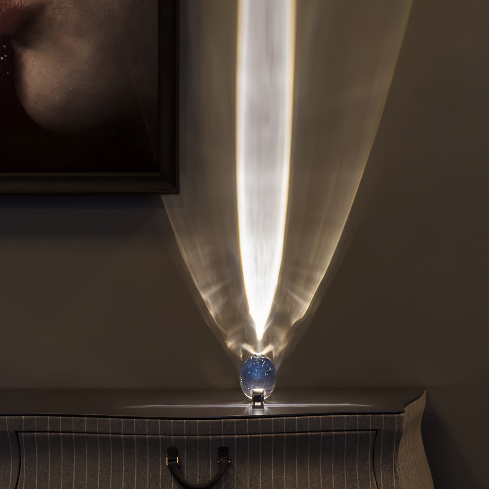 Atman Glass Oval Table Lamp 6.3 in x 3.1 in Chrome Indoor Accent Lighting Warm Neutral Cool | Thomler