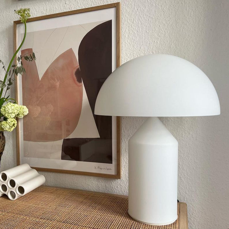 Geometric Table Lamp 13.8 in Metal Modern Bedroom Living Room Ambient Light Sculptural Design | Thomler