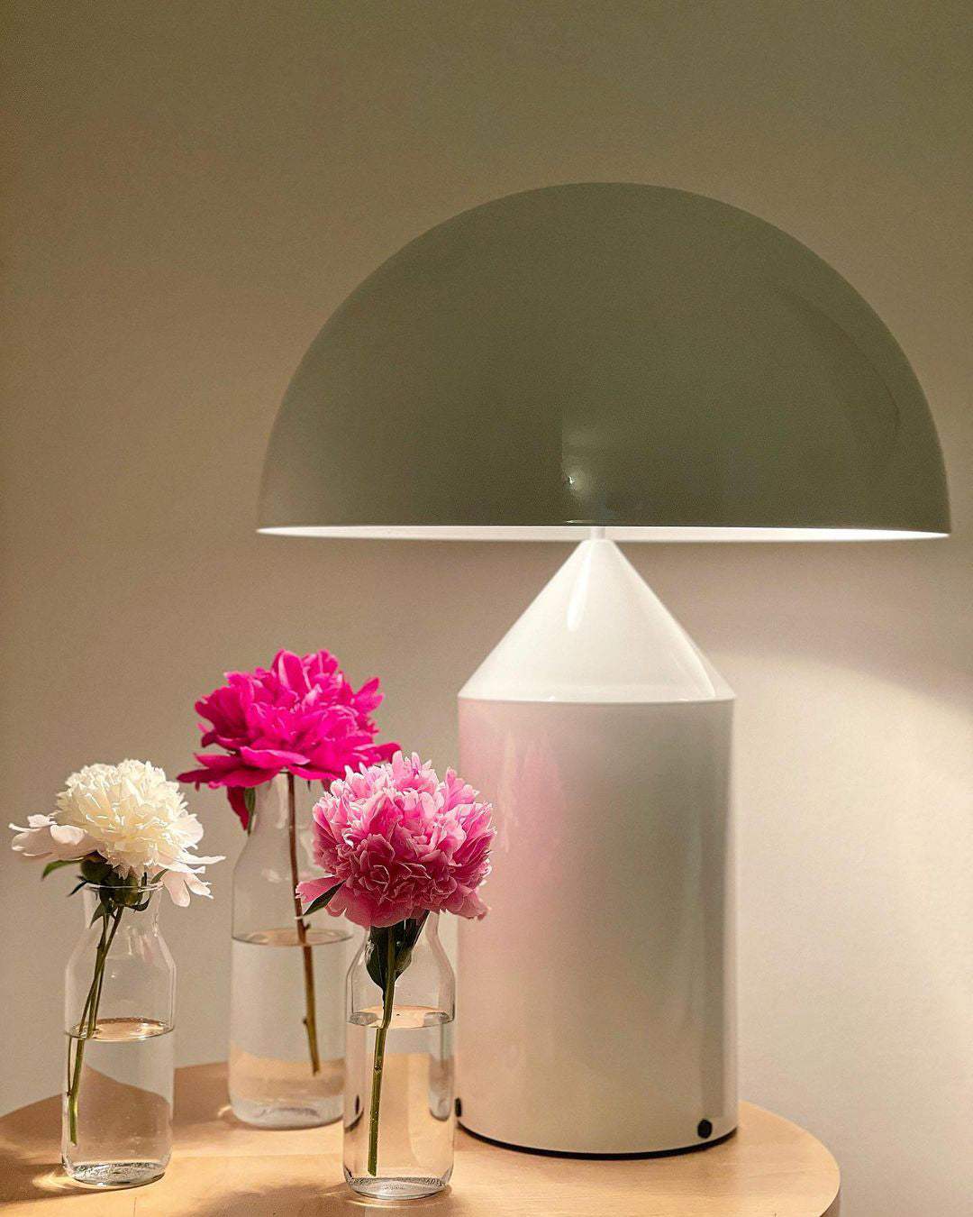 Geometric Table Lamp 13.8 in Metal Modern Bedroom Living Room Ambient Light Sculptural Design | Thomler
