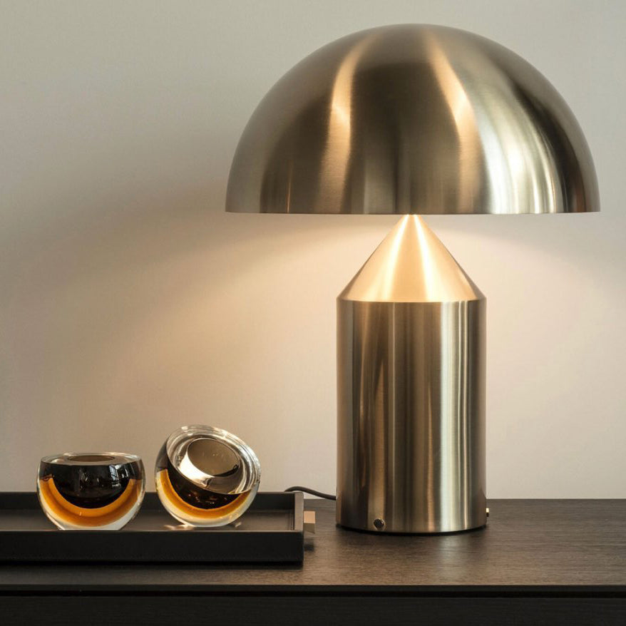 Geometric Table Lamp 13.8 in Metal Modern Bedroom Living Room Ambient Light Sculptural Design | Thomler
