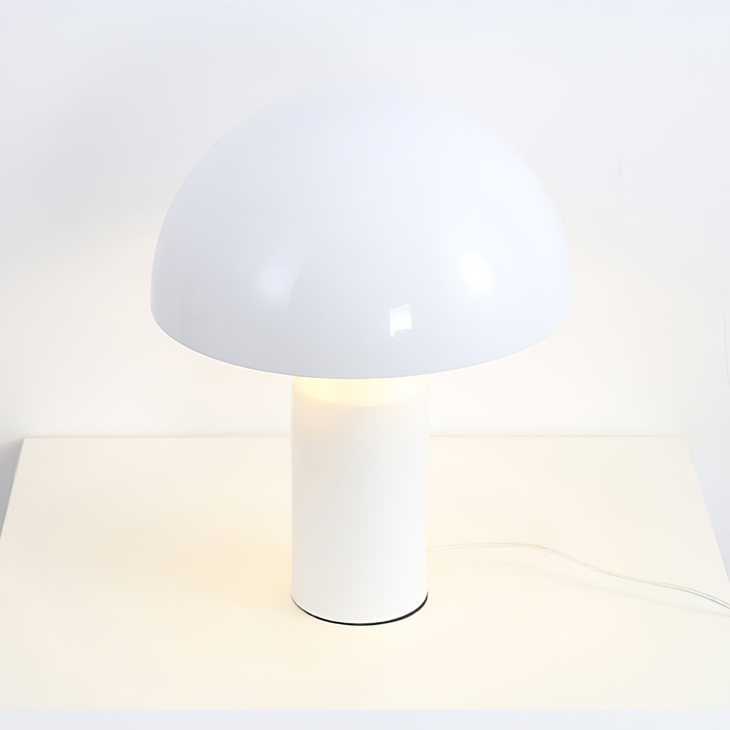 Geometric Table Lamp 13.8 in Metal Modern Bedroom Living Room Ambient Light Sculptural Design | Thomler