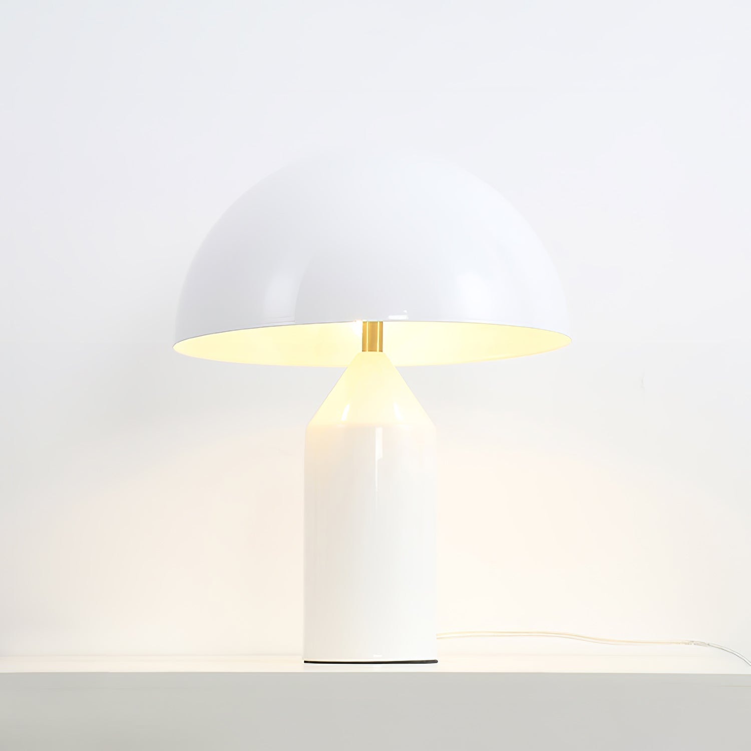 Geometric Table Lamp 13.8 in Metal Modern Bedroom Living Room Ambient Light Sculptural Design | Thomler