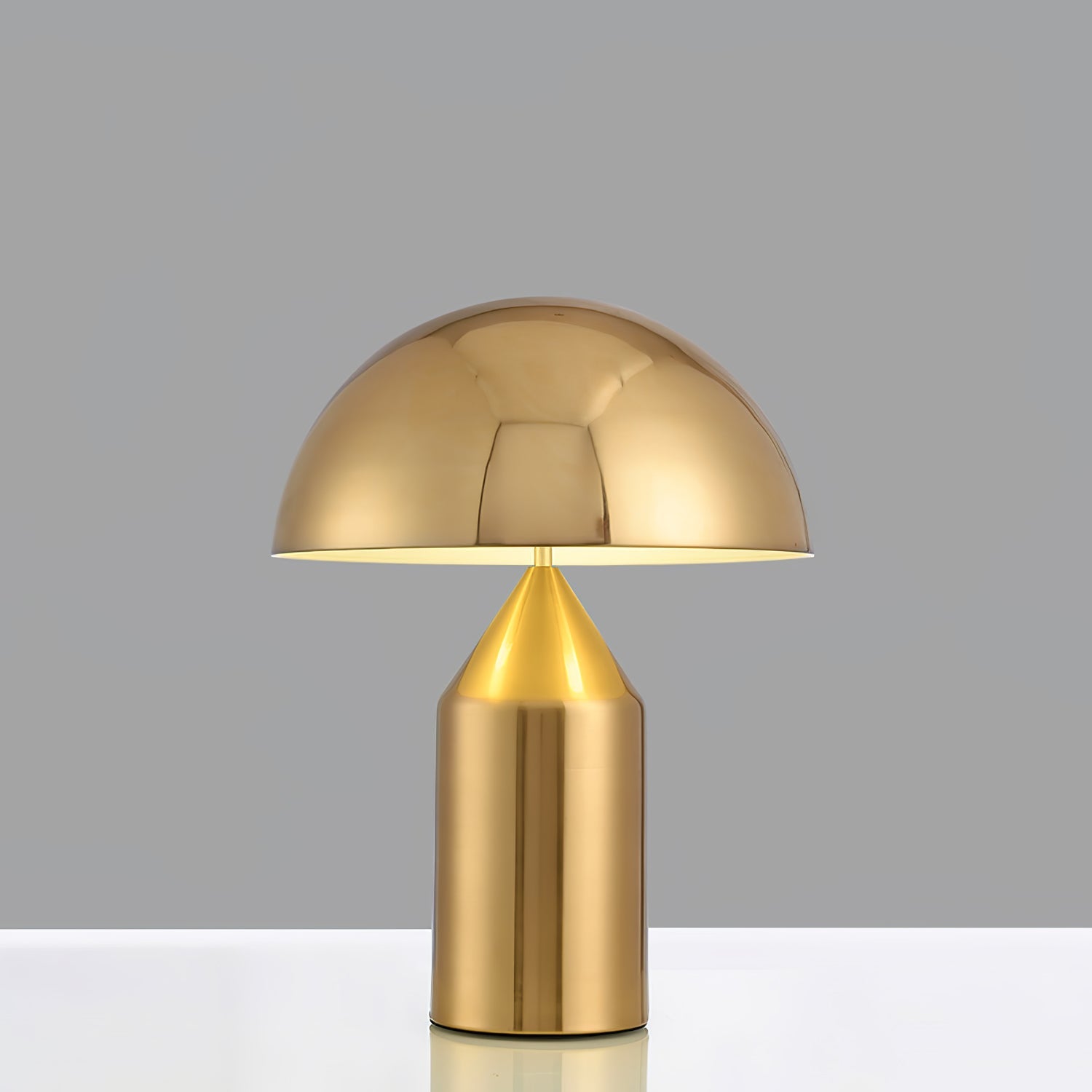 Geometric Table Lamp 13.8 in Metal Modern Bedroom Living Room Ambient Light Sculptural Design | Thomler