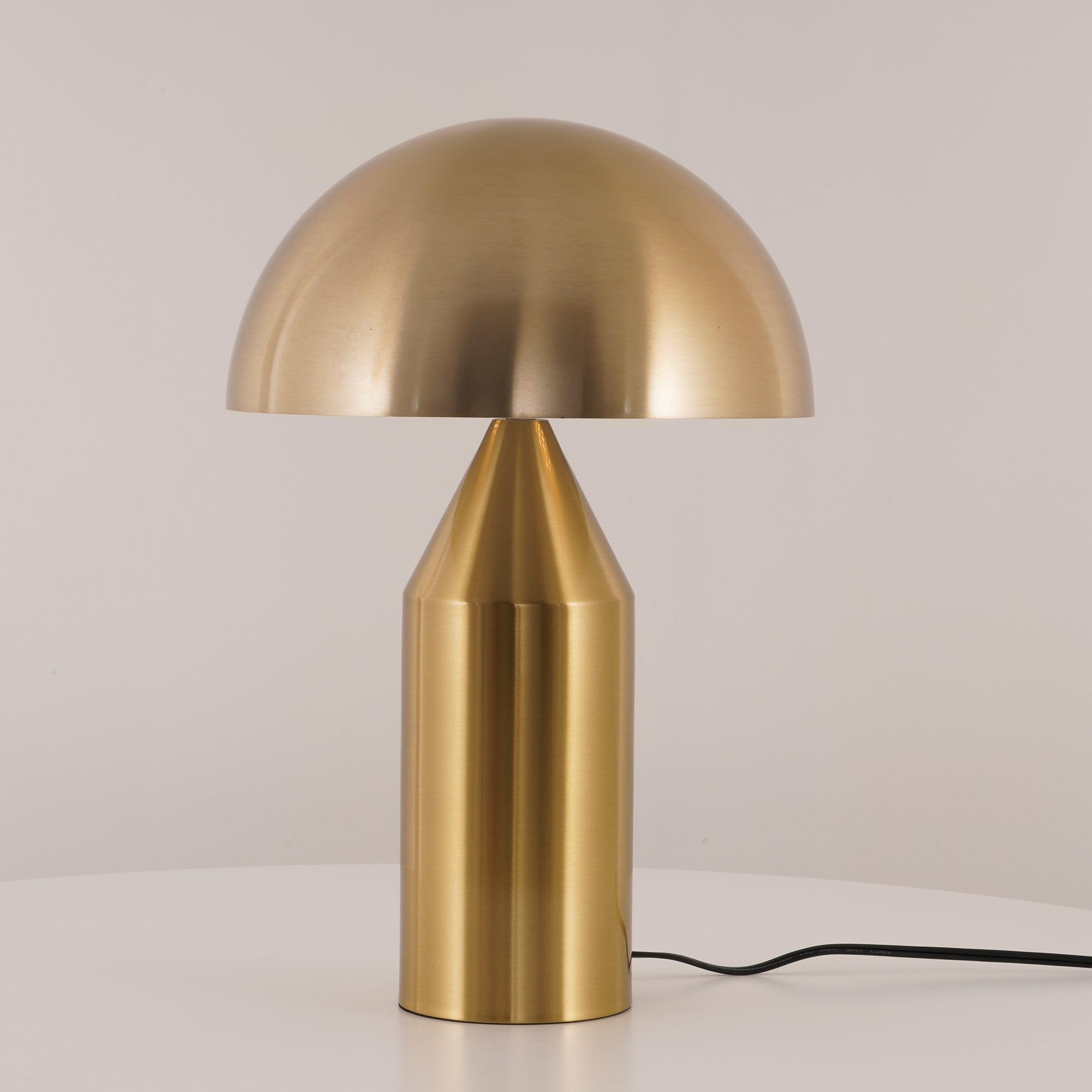 Geometric Table Lamp 13.8 in Metal Modern Bedroom Living Room Ambient Light Sculptural Design | Thomler