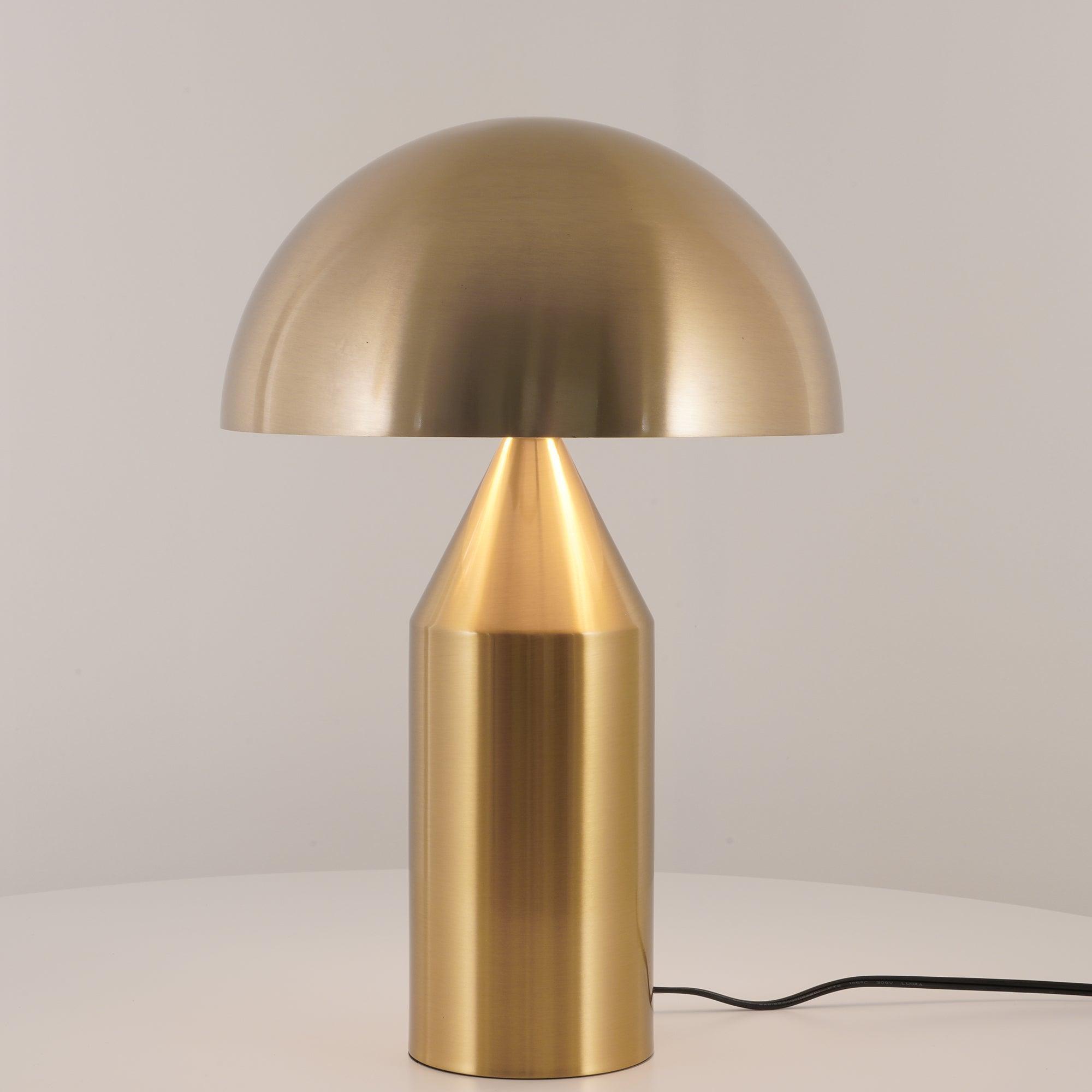 Geometric Table Lamp 13.8 in Metal Modern Bedroom Living Room Ambient Light Sculptural Design | Thomler
