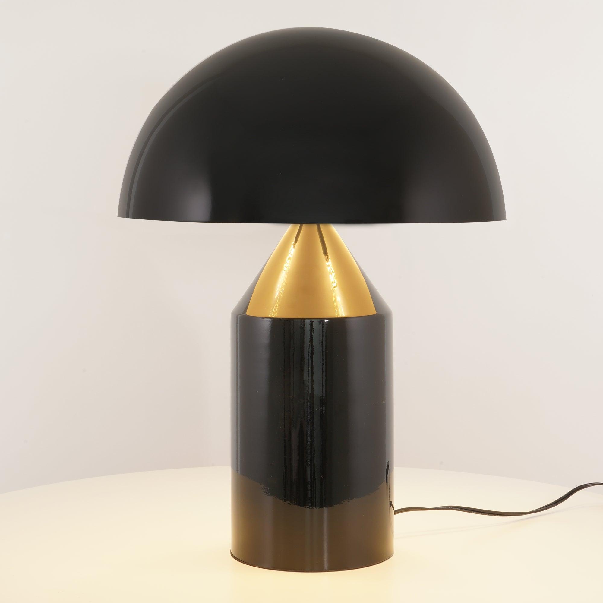 Geometric Table Lamp 13.8 in Metal Modern Bedroom Living Room Ambient Light Sculptural Design | Thomler