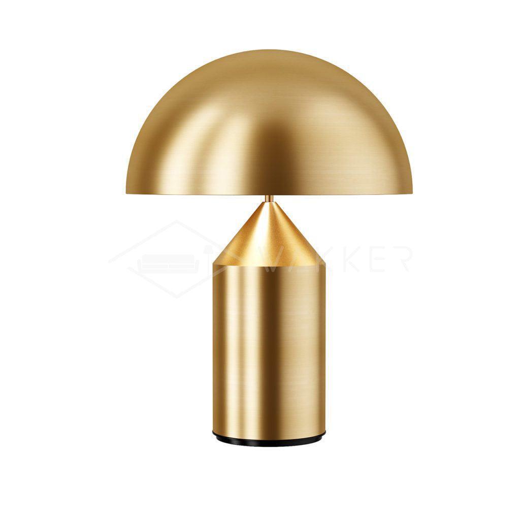 Geometric Table Lamp 13.8 in Metal Modern Bedroom Living Room Ambient Light Sculptural Design | Thomler