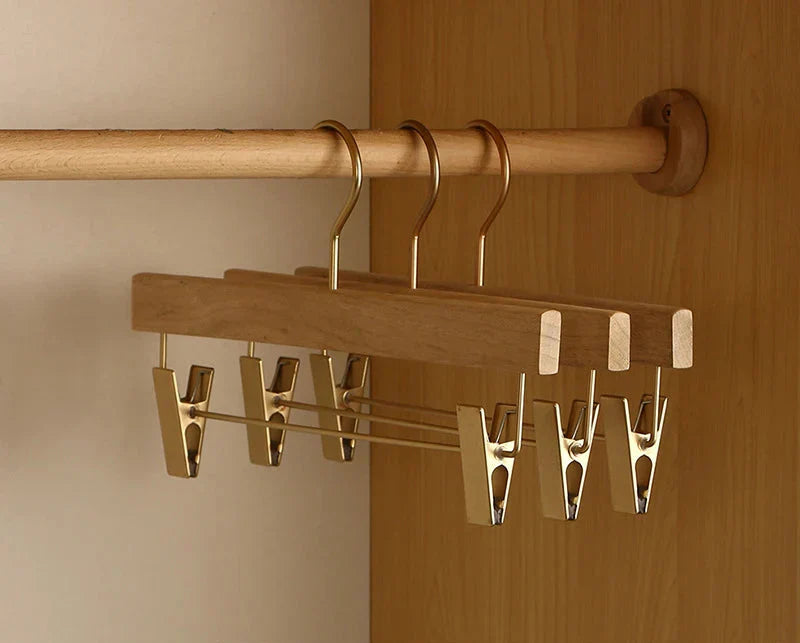 Solid Wood Coat Hangers with Wide Shoulder Support for Heavy Garments, Suits & Jackets | Natural Moisture-Absorbing Closet Organization | Thomler