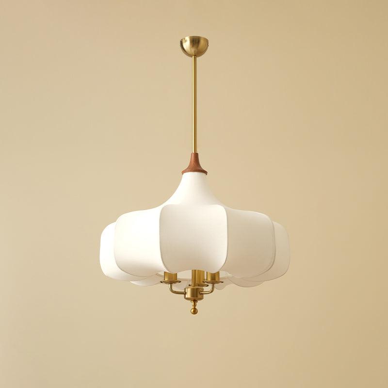 Layered Wood Hanging Light Fixture Adjustable Height Ceiling Lamp 20-24 Inches Multi-Material Dining Room Living Room Bedroom | Thomler