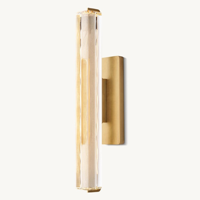 Crystal Wall Sconce Light Fixture with Brass Finish for Living Room Entryway Bedroom Hallway Dining Room Modern LED Lighting | Thomler