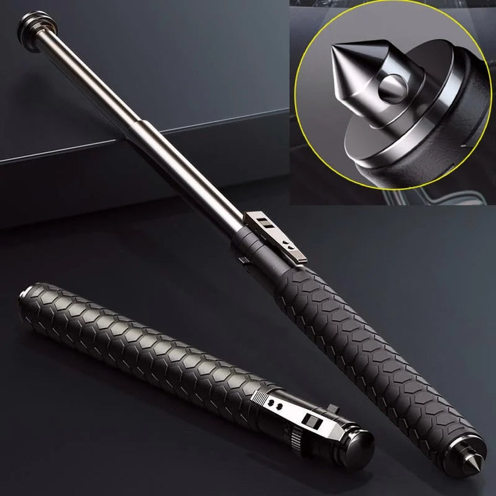 Telescoping Walking Stick with Push-Button Deploy | Lightweight Aluminum Hiking Staff for Trails & Travel | Compact Collapsible Trekking | Thomler