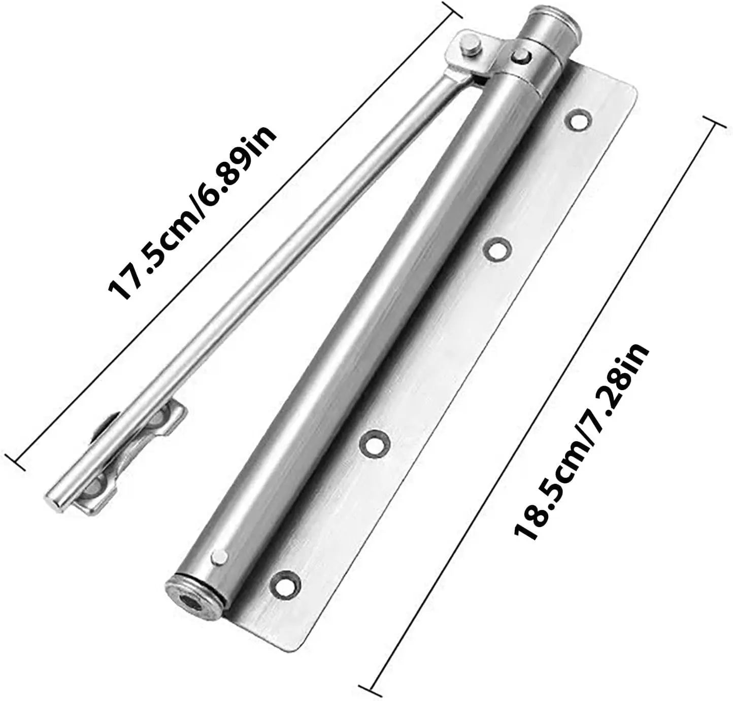 Door Closer Stainless Steel 18.5 cm Indoor Soft Close Adjustable Speed Left And Right Hand Door Damper | Thomler