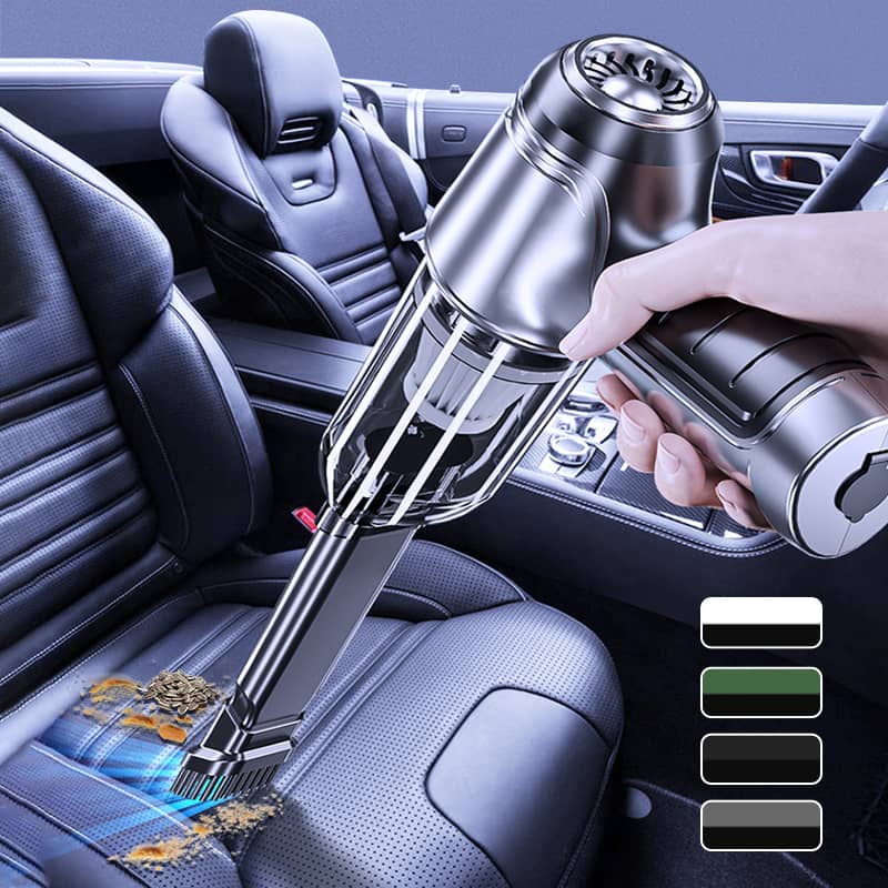 Cordless Handheld Vacuum Cleaner for Car & Home Use with Strong Suction Power, 3-in-1 Functions & Multiple Attachments for Upholstery Seats | Thomler