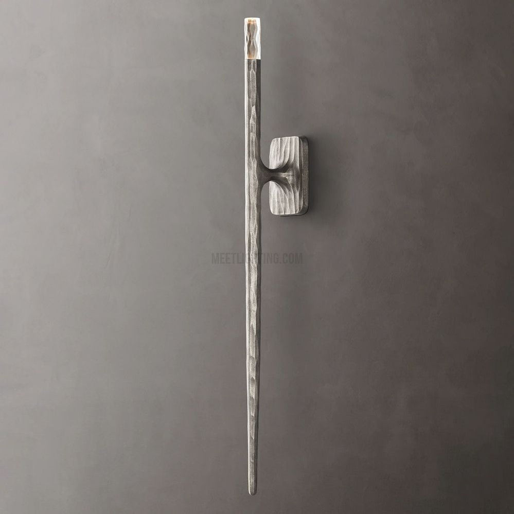 Tubular Wall Light Fixture – Forged Metal Finish – 20" or 36" Vertical Design – G9 LED Included – Bedroom Hallway Living Room Entryway | Thomler