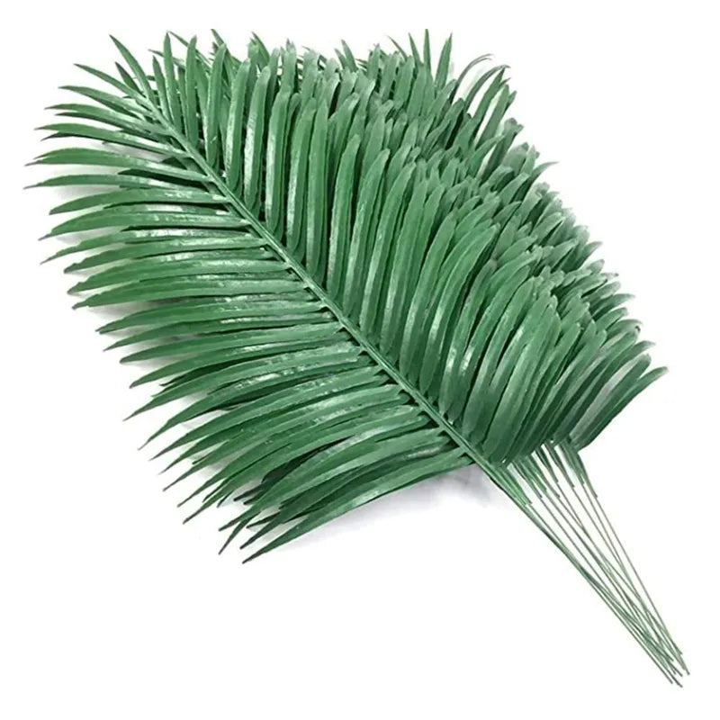 Faux Tropical Palm Fronds – 12-Pack Realistic Greenery for Parties, Crafts & Home Decor | Thomler