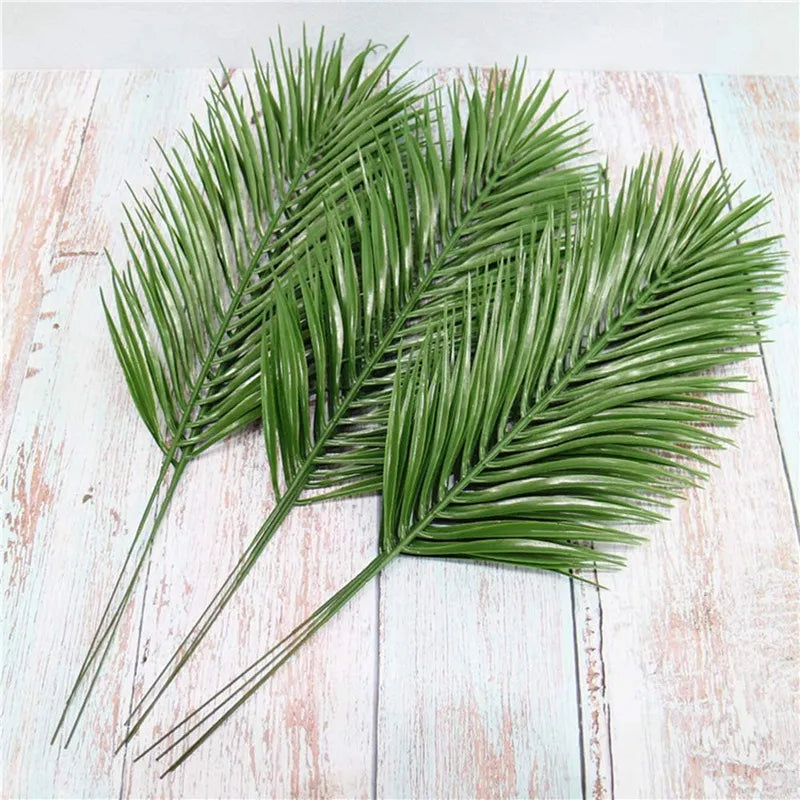 Faux Tropical Palm Fronds – 12-Pack Realistic Greenery for Parties, Crafts & Home Decor | Thomler