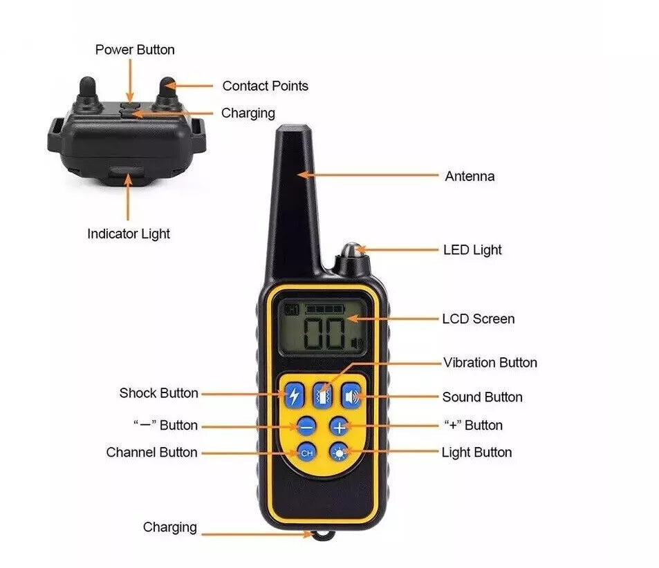 Rechargeable Remote Dog Training Collar – 2600 ft Range, Waterproof with Vibration & Sound Modes for All Breeds | Thomler