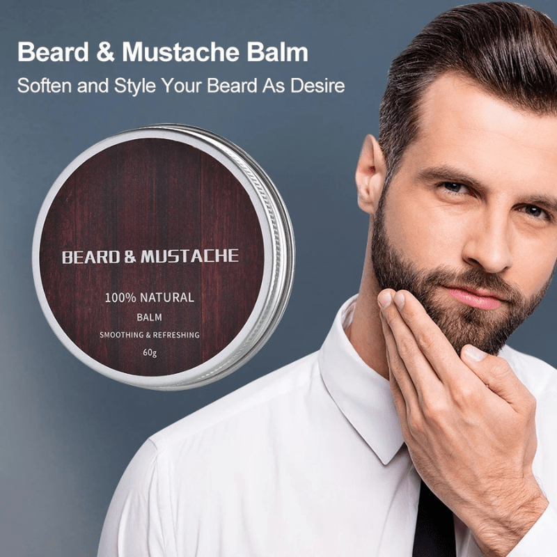 Facial Hair Essentials Kit – Dermaroller, Hydrating Oil & Styling Balm for Men | Thomler