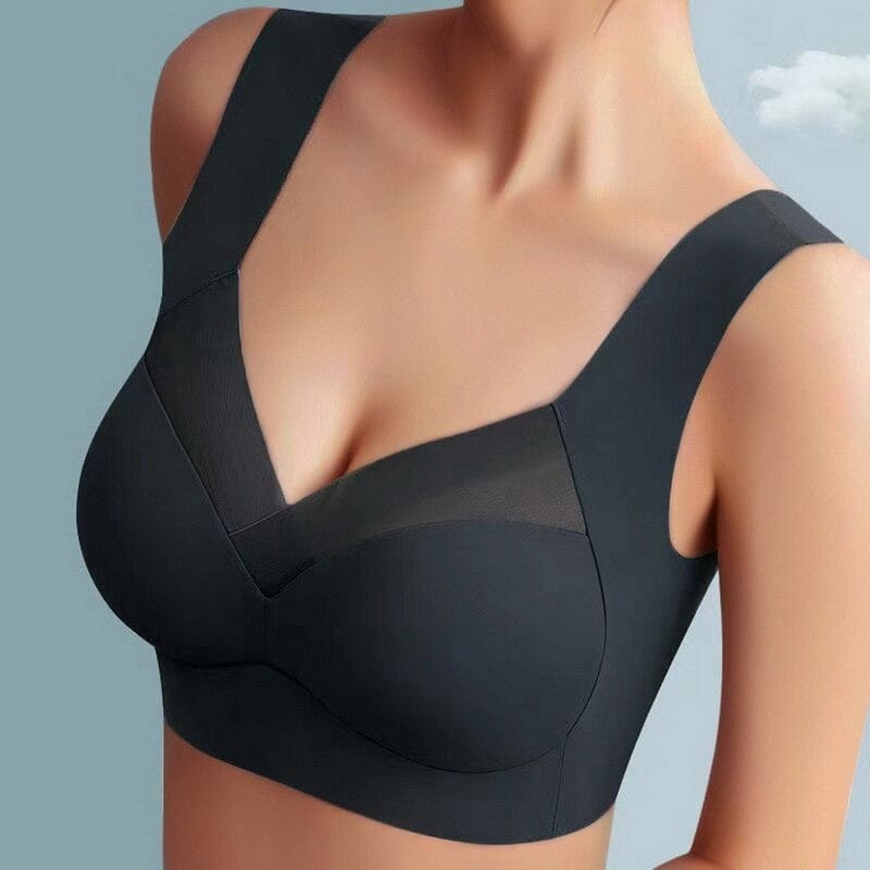 Wireless Lift Bra for Women Seamless Everyday Comfort Support Plus Size Wire-Free Pullover Bralette with Wide Straps | Thomler