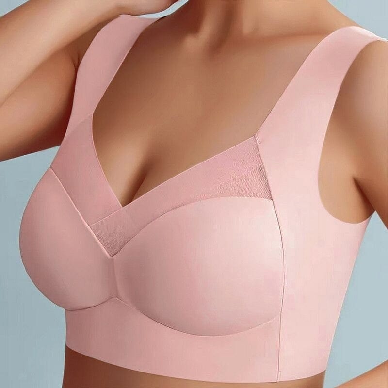 Wireless Lift Bra for Women Seamless Everyday Comfort Support Plus Size Wire-Free Pullover Bralette with Wide Straps | Thomler
