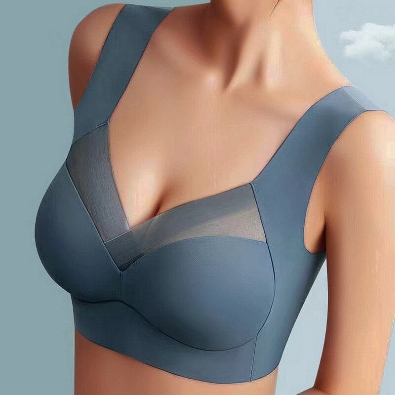 Wireless Lift Bra for Women Seamless Everyday Comfort Support Plus Size Wire-Free Pullover Bralette with Wide Straps | Thomler