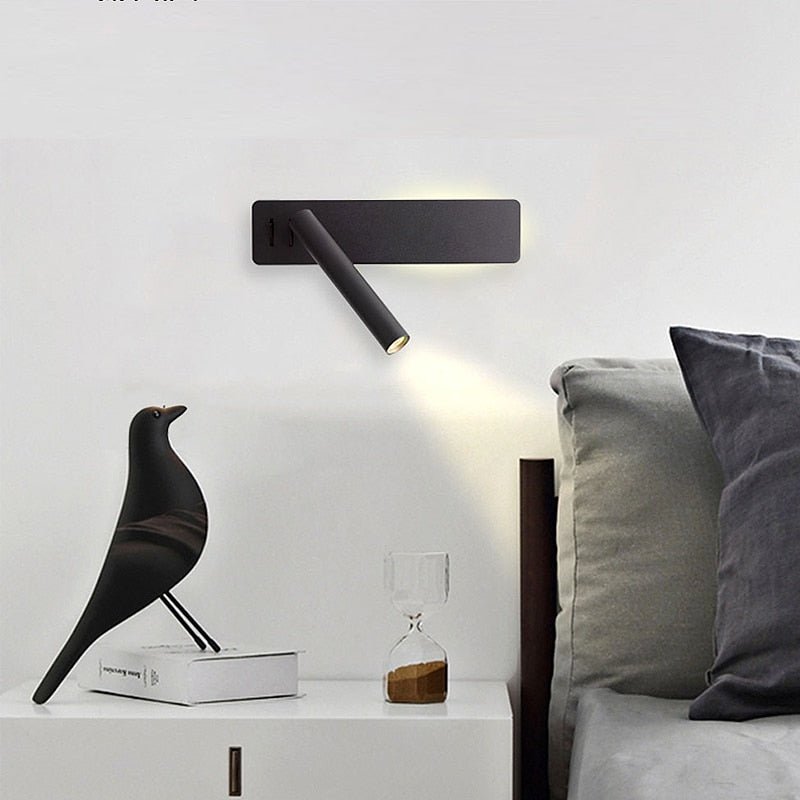 Rotating LED Reading Light with Adjustable Arm – Wall-Mounted Bedroom Lamp for Bedside Task Lighting – Dimmable Swivel Directional Light | Thomler
