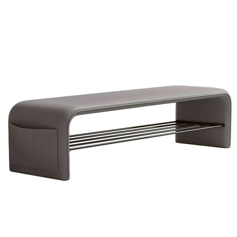Bench Synthetic Leather 39.4 in Black Entryway Bedroom Living Room Seating Stool | Thomler
