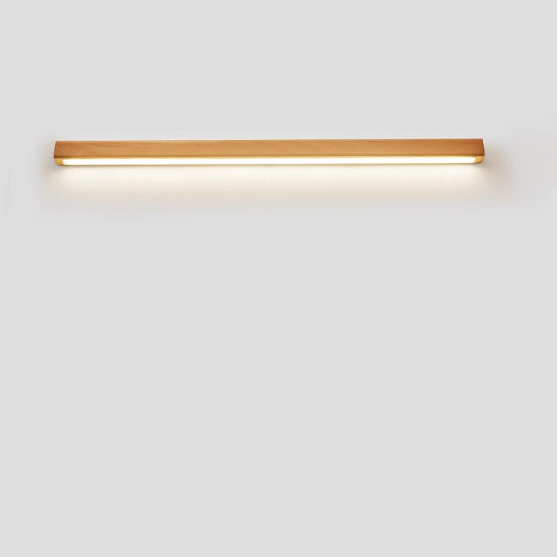 Minimalist Wooden LED Vanity Light Bar - Slim Profile Hardwired Bathroom Mirror Lighting for Modern Spaces | Thomler