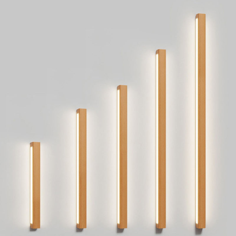 Wall Lamp Wood LED 23.6 in Vanity Bathroom Mirror Linear Modern Lighting Fixture Hardwired Minimalist Cabinet Light | Thomler