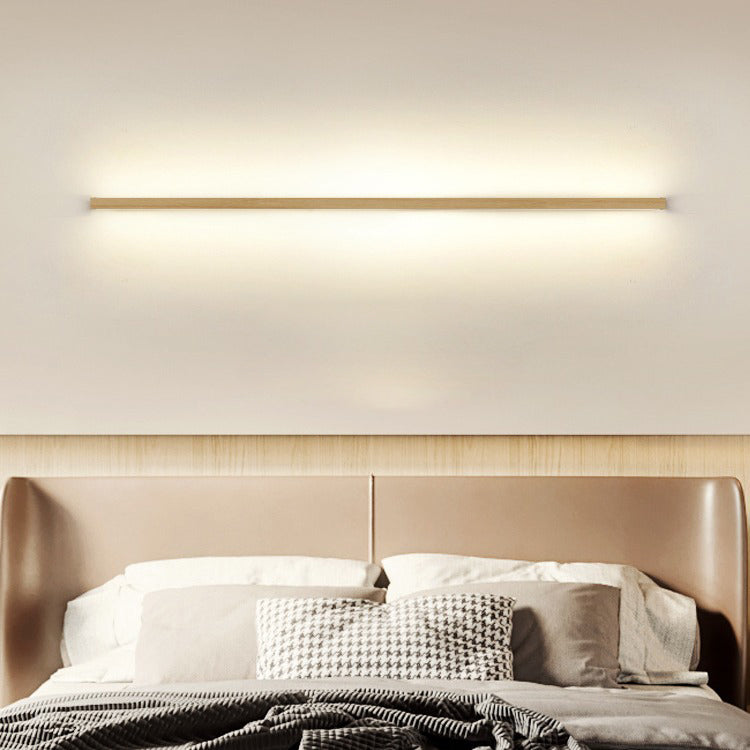 Minimalist Wooden LED Vanity Light Bar - Slim Profile Hardwired Bathroom Mirror Lighting for Modern Spaces | Thomler