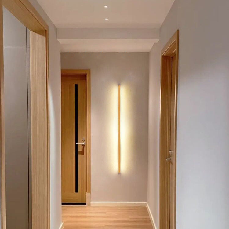 Wall Lamp Wood LED 23.6 in Vanity Bathroom Mirror Linear Modern Lighting Fixture Hardwired Minimalist Cabinet Light | Thomler