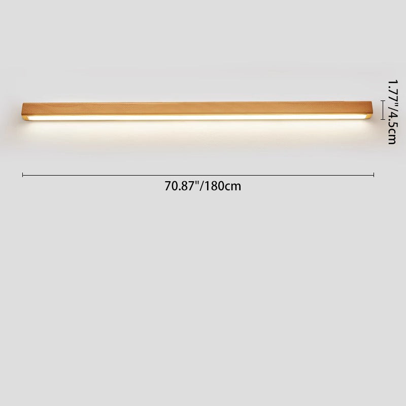 Minimalist Wooden LED Vanity Light Bar - Slim Profile Hardwired Bathroom Mirror Lighting for Modern Spaces | Thomler