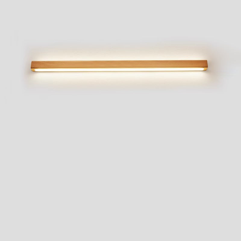 Minimalist Wooden LED Vanity Light Bar - Slim Profile Hardwired Bathroom Mirror Lighting for Modern Spaces | Thomler
