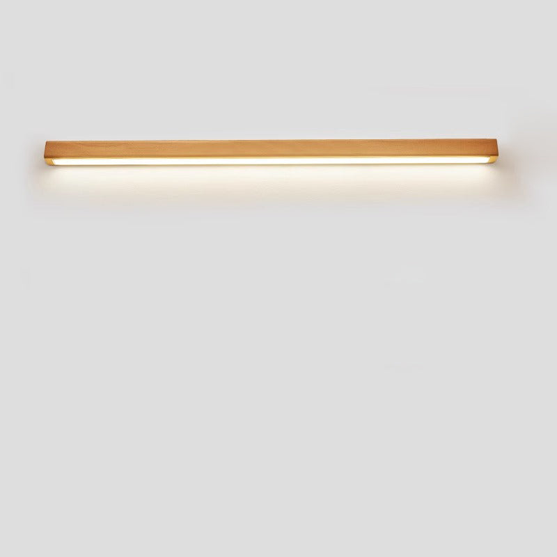 Minimalist Wooden LED Vanity Light Bar - Slim Profile Hardwired Bathroom Mirror Lighting for Modern Spaces | Thomler