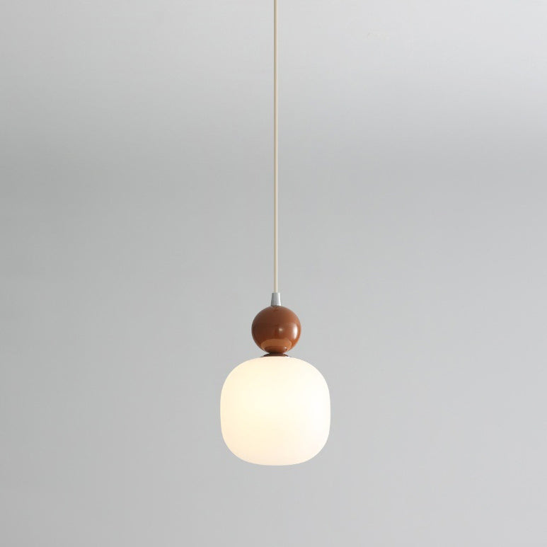 Glass Pendant Light G9 Socket Scandinavian Design Adjustable Cord Resin Frame Modern Ceiling Fixture for Dining Room Bedroom Kitchen | Thomler