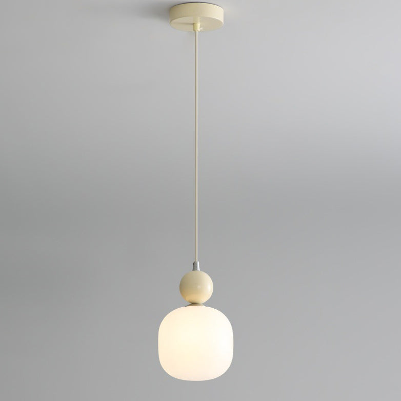 Glass Pendant Light G9 Socket Scandinavian Design Adjustable Cord Resin Frame Modern Ceiling Fixture for Dining Room Bedroom Kitchen | Thomler