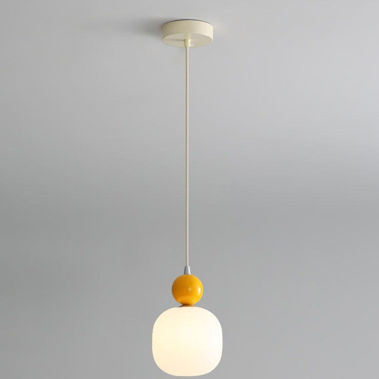 Glass Pendant Light G9 Socket Scandinavian Design Adjustable Cord Resin Frame Modern Ceiling Fixture for Dining Room Bedroom Kitchen | Thomler