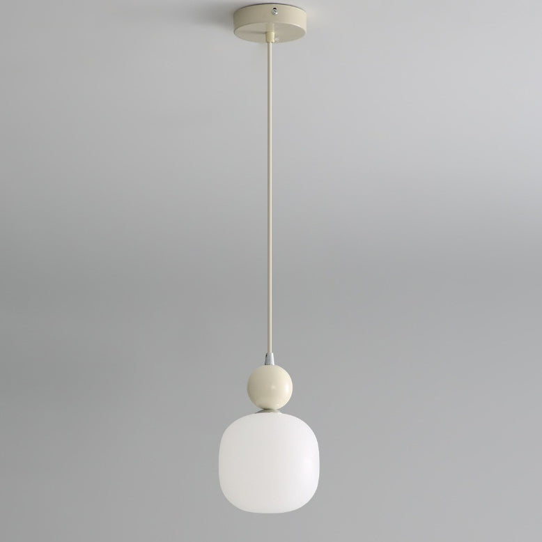 Glass Pendant Light G9 Socket Scandinavian Design Adjustable Cord Resin Frame Modern Ceiling Fixture for Dining Room Bedroom Kitchen | Thomler