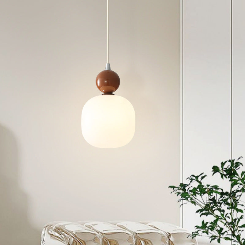 Glass Pendant Light G9 Socket Scandinavian Design Adjustable Cord Resin Frame Modern Ceiling Fixture for Dining Room Bedroom Kitchen | Thomler