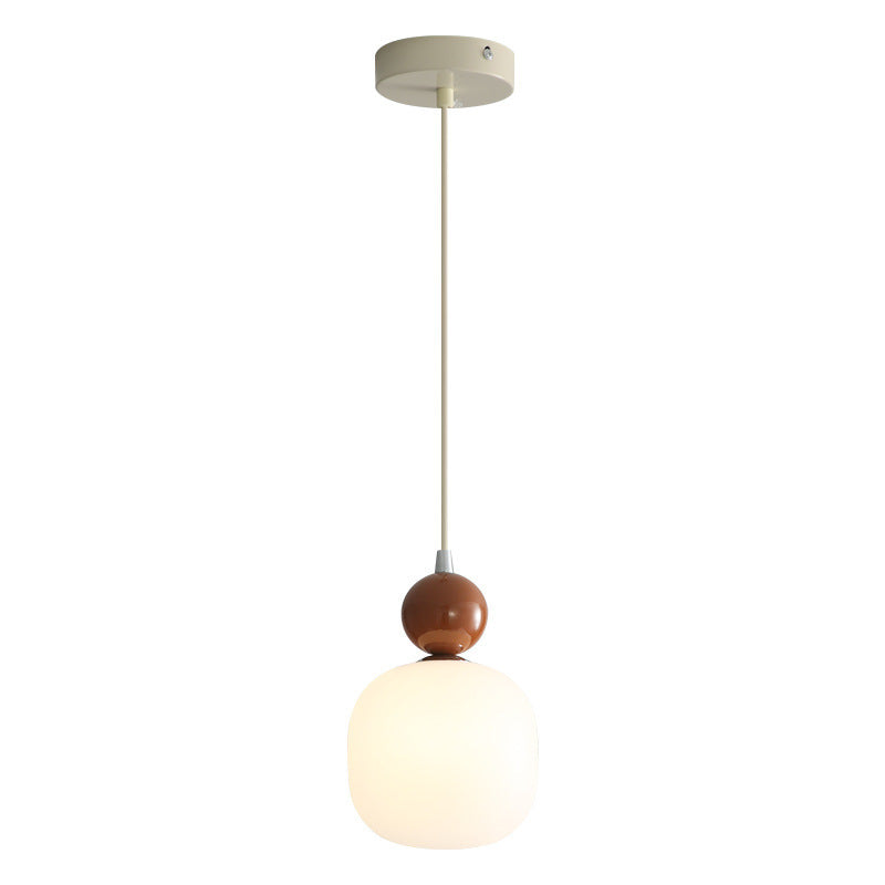 Glass Pendant Light G9 Socket Scandinavian Design Adjustable Cord Resin Frame Modern Ceiling Fixture for Dining Room Bedroom Kitchen | Thomler