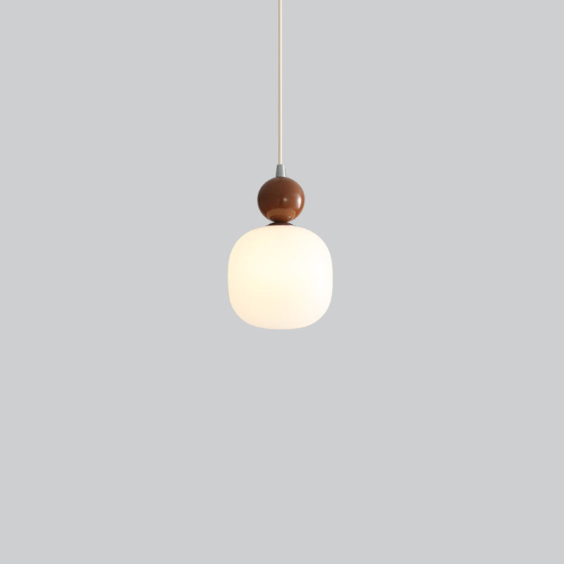 Glass Pendant Light G9 Socket Scandinavian Design Adjustable Cord Resin Frame Modern Ceiling Fixture for Dining Room Bedroom Kitchen | Thomler