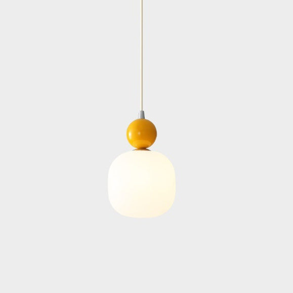 Glass Pendant Light G9 Socket Scandinavian Design Adjustable Cord Resin Frame Modern Ceiling Fixture for Dining Room Bedroom Kitchen | Thomler